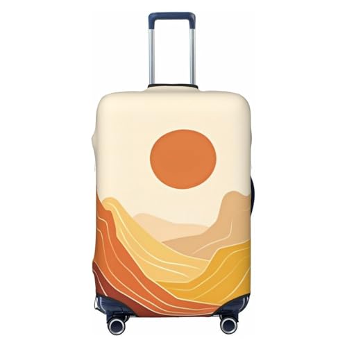 Spandex Travel Luggage Cover Printed Abstract Sun Moutain Double-Sided Suitcase Protector Bag,Dust-Proof Cratch-Resistant Durable Baggage Covers For Kid Adult,Medium