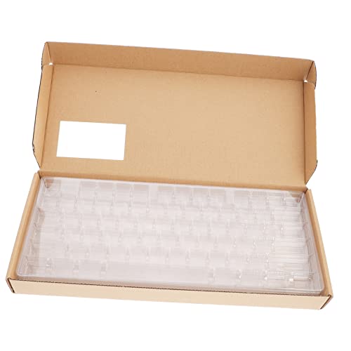 TEHAUX 3-Layer Keycap Box Kraft Paper Plastic Keycap Set Organizer Portable Keyboard Caps Storage Container