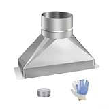 Adattatore Condotta Microonde Galvanizzato Adattatore Condotta | per acciaio galvanizzato, conversione 3-1/4x10 a 6 pollici, flusso stabile, nastro alluminio, guanti protettivi