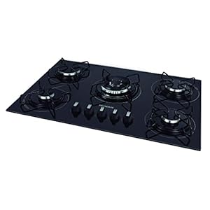 Cooktop a Gás, 5 Bocas, Mondial, Preto/Inox, Bivolt - CTG-03