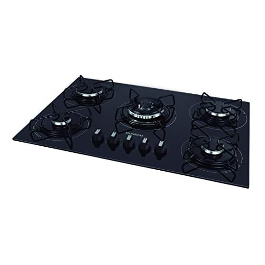 Cooktop a Gás, 5 Bocas, Mondial, Preto/Inox, Bivolt - CTG-03