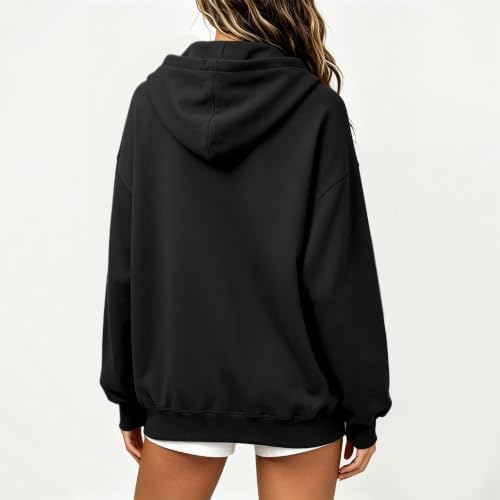 Plus Size Zip Up Hoodies For Women Casual Athletic Sweatshirts with Pockets — view 4