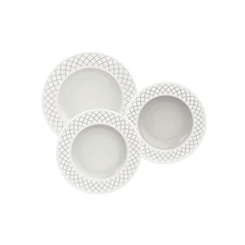 Jogo de Pratos Tramontina Ingrid em Porcelana 12 Peças