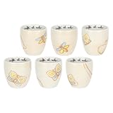 THUN - Set 6 caffeini in porcellana, Elegance - Porcellana, 6,3cm