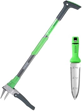 Grootpow WP5 Heavy Duty Weed Puller Tool + GK01 Hori Hori Garden Knife, The Ultimate Garden Combo for Power and Precision
