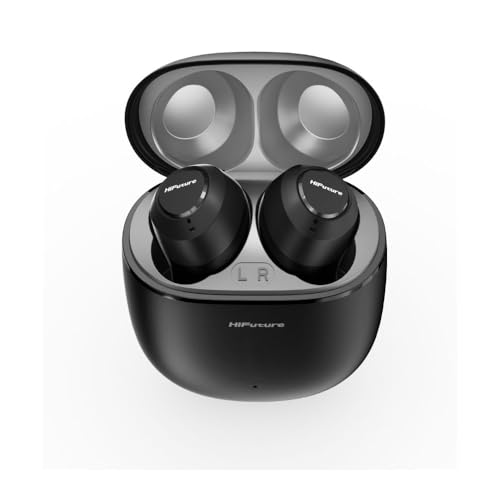 Hifuture OLYMBUD3 TWS Earbuds, ENC, Bluetooth 5.3, 30 Hours Playtime, IPX5 Splashproof, Enhanced Bass - Black