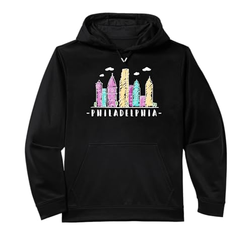 Philadelphia Skyline Pennsylvania Souvenir Gift Performance Hoodie