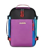 Invicta Packly Rucksack, Tagesrucksack und Reiserucksack mit Laptopfach bis 15,6 Zoll & Trinkflaschenfach, Handgepäck für Arbeit & Reisen, Damen und Herren, violett
