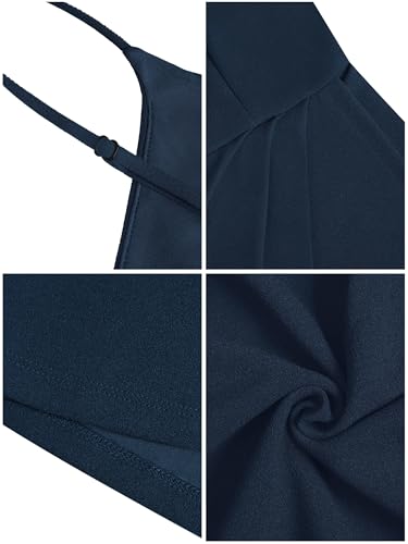 Image of Missufe Women's Sleeveless Spaghetti Strap V Neck Tulip Hem Ruched Party Cocktail Bodycon Short Dress