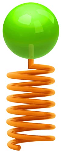 Spring Pop Finger Sucker Candy On A Spring - Assorted Fun Flavors 24 Count (12 Individually Wrapped Pack Of 2) Kosher #TOP4