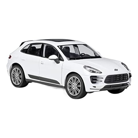 RRBY scale model For Porsche Macan Turbo SUV Metal Alloy Model Car For Children Gift Diecast 1:24 Scale Model Car Model (Color : White) Cover
