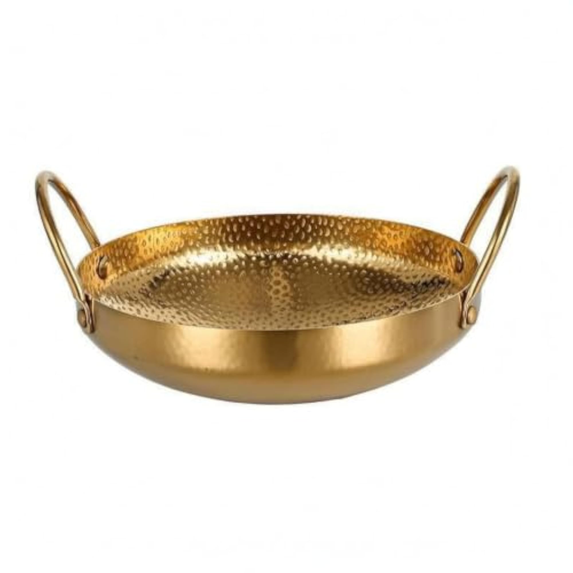 One-Piece Double Handle Stainless Steel Pot, 20cm Gold