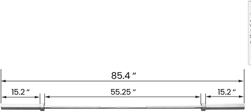 Yaheetech - Barra olímpica de hierro para levantamiento de pesas, 7.0 pies, para pesas de 2.0”, banco de pesas