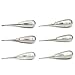 Luxating Elevator Set of 6 Having Stubby Handle with 3 Straight and 3 Curved Tips