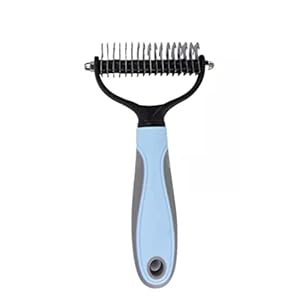 XXXDXDP Pet Knotter Dog Grooming Hair Removal Pet Tools Hair Removal Comb Brush Double Sided Pet Supplies Comb (Color : E, Size : 17 * 9cm)