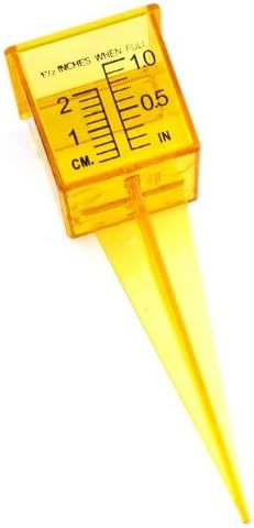 Miniatura 4 de New Resources Group Medidor de rociadores de lluvia para exteriores, boca de 1.5 pulgadas de ancho, paquete múltiple amarillo brillante, jardín de