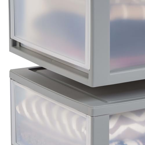 2 Pack 30QT Large Drawer Type Storage Bins, Stackable Modular Under Bed Organizer Drawers, Clear Pull-out Containers For Seasonal Clothes, Bedding, Shoes, Bedroom Closet & Home Space Organization - Image 9