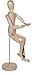 DecorLux Wooden Sectioned Postural Adjustable Body 13" with Stand- Wood Unisex Art Mannequin - For Art Supply Drawing - Sketch Art Manikin-For Commercial Sample Display