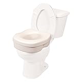 PCP Raised Toilet Seat, 5-Inch Elevated Height Over Commode, Increased Lift to Support Safety Stability and Comfort; Lightweight and Portable