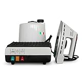 GREENELF Ferro da Stiro a Vapore con Caldaia Professionale 1,9L - Made in Italy, Sistema Stirante Semi-Industriale 4,5 Bar, Autonomia 4 Ore, Caldaia in Alluminio Saldata TIG Anti-Calcare, Piastra Inox