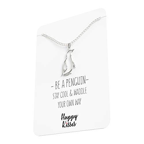 Penguin Necklace Gift For Girls – Happy Penguin Pendant Charm With Funny Gift Card “Stay Cool & Waddle Your Own Way”4