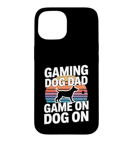 �������ȃQ�[���uDog Dad Game On Dog On Controller�v �X�}�z�P�[�X iPhone 15 �p