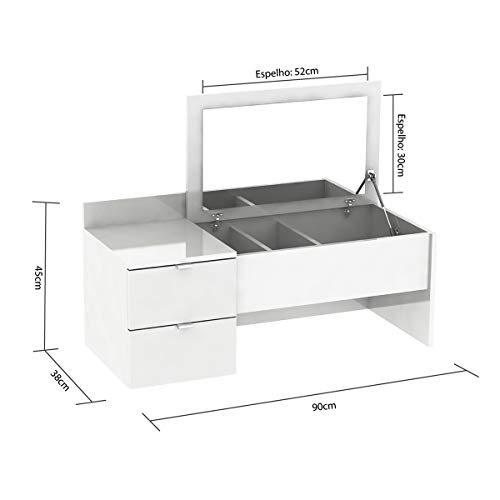 Penteadeira com Espelho Mila Branca