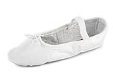  YUMP YUMPZ Balletschuh Moondancer weiß - Ballettschuhe aus natürlichem Soft-Leder und Rauledersohle- Turnschläppchen/Gymnastikschuhe – in Gr.30