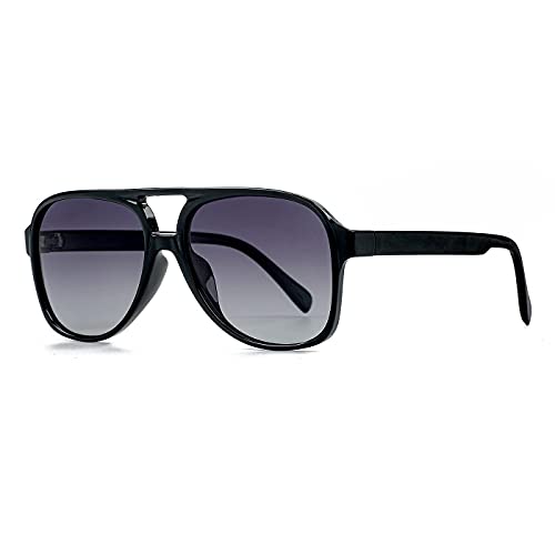 Image of Polarized Classic Vintage Aviator Sunglasses for Men Women Large Frame Retro 70s Sunglasses