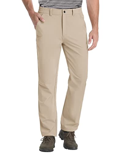 Magcomsen Mens Pants Casual Stylish Golf Pants Stretch Quick Dry Hiking Pants Summer Fishing Lightweight Work Pants,Light Khaki 38 #TOP1