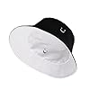 MAZELIKEHOOD 1PC Bucket Hat Reversible Embroidered Foldable Cute Smile Bucket Hat Cotton Sun Visor Hat for Women Men #1