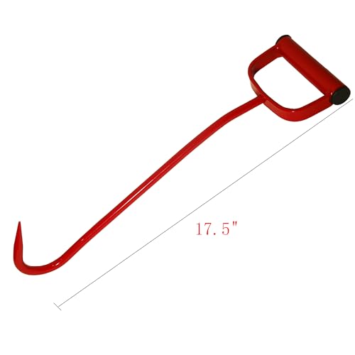 Myskuasin 17”Red Hay Hooks 47010600 - Heavy Duty Bale Mover Tool for Horses, Livestock Feeding, Durable Steel Rust-Resistant Design with Ergonomic Grip，2pack by Myskuasin - Image 2