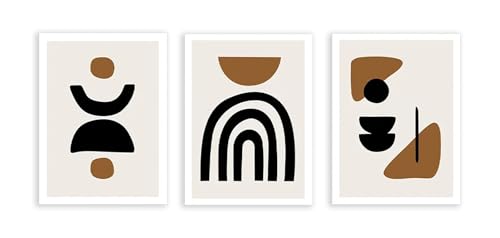 Affiches et impressions nordiques géométriques pour tableau et décoration murale noire