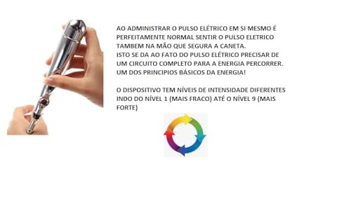 BazzArt Caneta Eletrica Massageadora Acupuntura Fisioterapia Pulsos Eletricos Massagem Pen Meridiano
