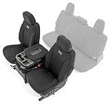 Rough Country Neoprene Front Seat Covers for Chevy Silverado & GMC Sierra 1500 (2019-2026) - Waterproof & UV Resistant, Foam Padded, Front Row Cover Set