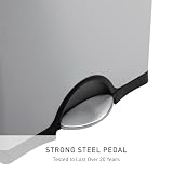 Simplehuman CW1830 prostokątny kosz na śmieci, 46 litrów, z 2 przegródkami, kosz na śmieci, segregacja śmieci, recykling, stal szczotkowana, 46 litrów