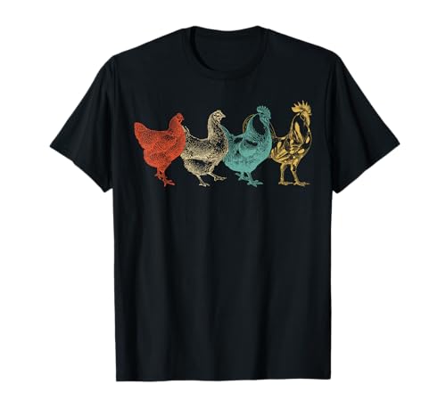 Huhn Vintage T Shirt Funny Farm Geflügel Farmer Geschenke Tees T-Shirt