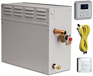 EliteSteam 12 KiloWatt Luxury Home Steam Shower System (Steam Shower Generator, Control, Steam Head, and Cable) (Polished Chrome Inside Control)