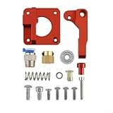 Aluminium-Extruder-Kit für 3D-Drucksysteme mit verbesserter Haltbarkeit und einstellbarem Vorschubdruck, kompatibel mit verschiedenen Druckermodellen (rot)