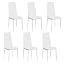 6 white chairs