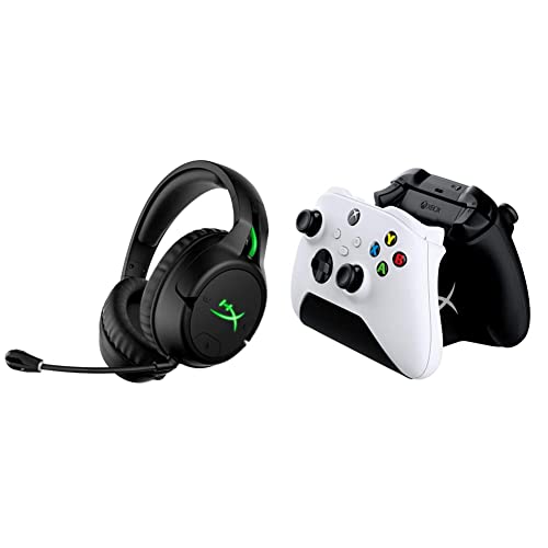 HyperX CloudX Flight – Wireless Gaming Headset, Official Xbox Licensed, Compatible with Xbox One and Xbox Series X|S, Game and Chat Mixer, Memory Foam & ChargePlay Duo - Controller Charging Station