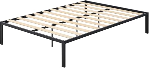 HOGAR24 ES | Somier Kozo | Somier 135x190 cm con Patas | Estructura Metálica con 5 Patas Altas y Láminas de Madera | Soporte Óptimo del Colchón | Fácil Montaje | Color Negro.