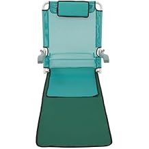 Lifting Adjustable Bed Back Rest for Patient Back Lumbar Support 198lbs, Assist Elderly to Get Out of Bed Easily, Portable Folding Backrest with Mat, for The Elderly Disabled, Lake Blue