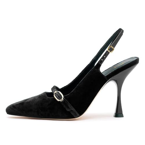 FOWT Women Pointed Toe Sexy Pumps Stiletto High Heel Slingbacks Strappy Fashion Formal Office Dance Shoes Size 4-16 US3