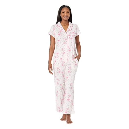 Karen Neuburger Women's Petite Girlfriend Short-Sleeve Pajama Set Pj, Fresh Blooms, PXL (US 18P-20P)