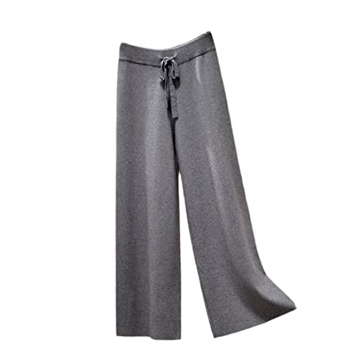 Pantalon d'hiver à taille élastique gris keusyoi pour le cocooning