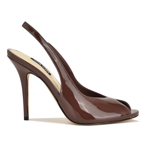 Nine West Women's Pretta Heeled Sandal, Medium Brown Patent 210, 8 by Nine West - Used condition - Image 7