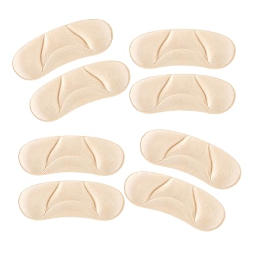 4 Pairs Comfort Heel Cushions Adhesive Curved Nonslip Heel Grip Pads for Daily Commute Standing Walking Foot Protective Nonslip 