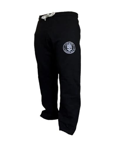 Jogging Musculation Noir Warrior Gear - Jogging Fitness Brodé - Pantalon de Sport Homme Noir (XXXL) Cover