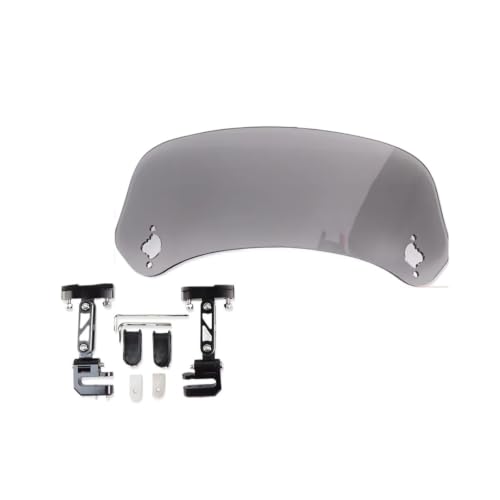 Bulle moto extension supérieure : déflecteur de pare-brise réglable universel smoke taille S